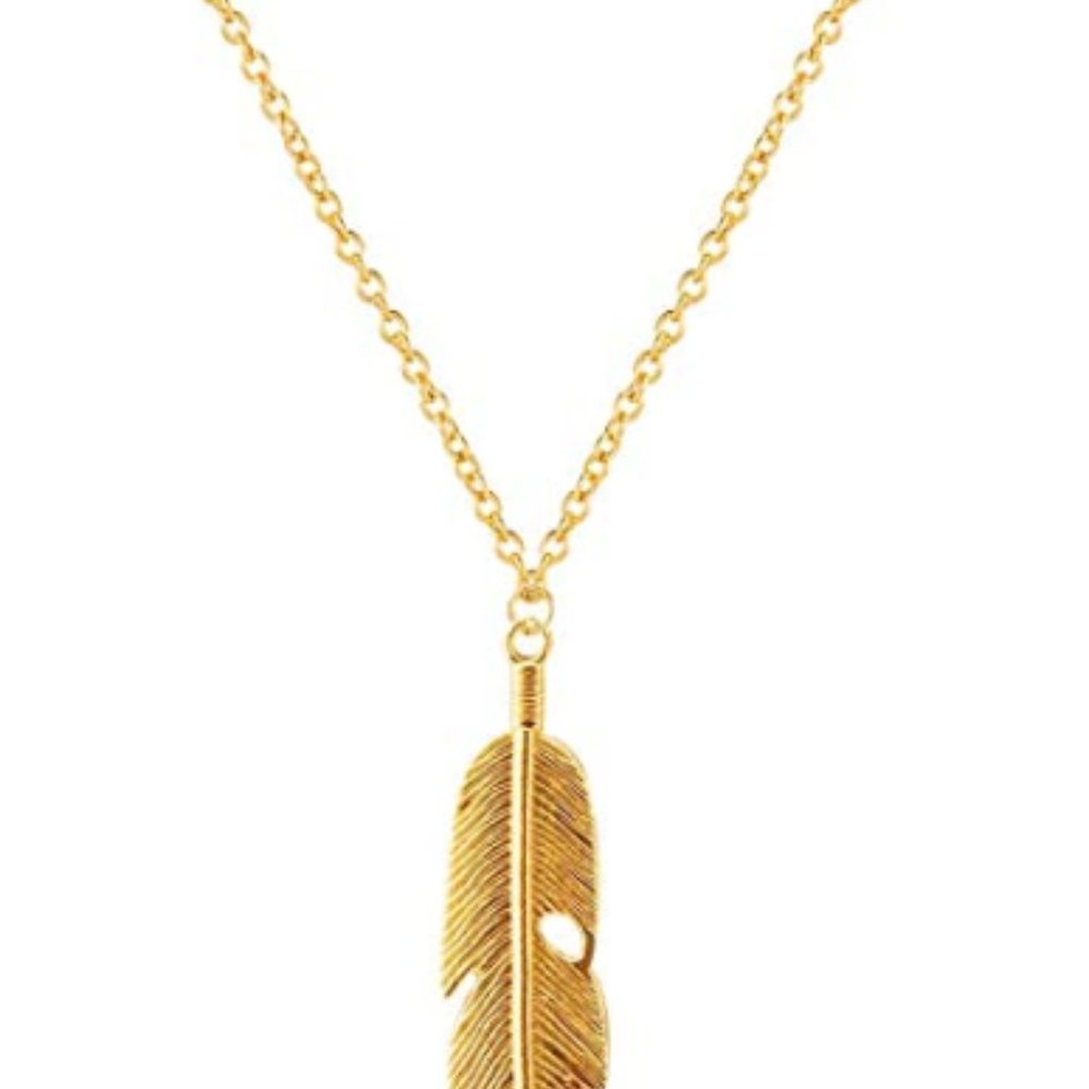 NWT! Cute 18k Feather Chain